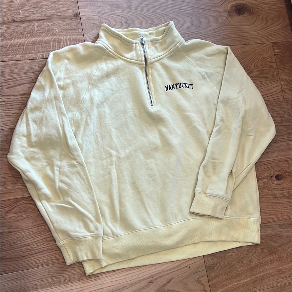 Nantucket Quarter-Zip Sweater in yellow